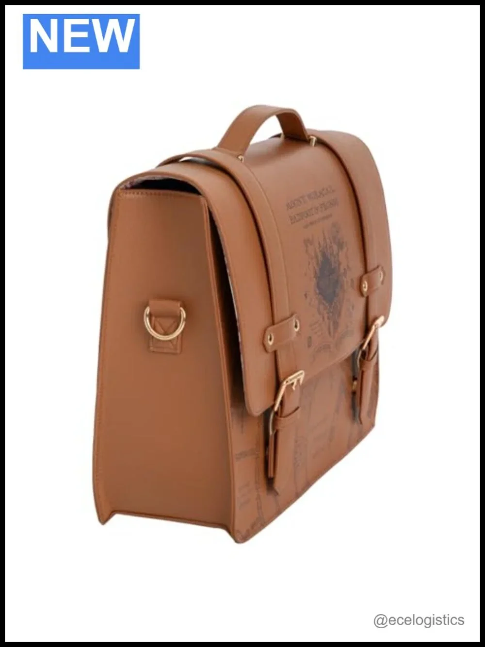 Harry Potter Marauder's Map Crossbody Satchel Purse with Top Handles, Vegan